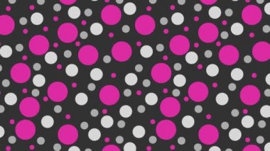 Beyaz zemin üzerinde pembe ve siyah benekli noktalar tekrar eden ve kusursuz döngüler oluşturan