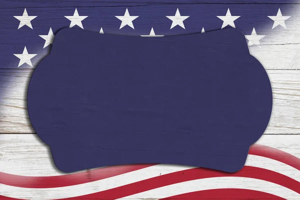 Marco Estados Unidos Con Ilustración Rojo Blanco Azul Bandera Estados —  Fotos de Stock
