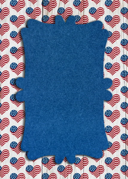 Patriotisk Ram Med Illustration Röd Vit Och Blå Usa Flagga — Stockfoto