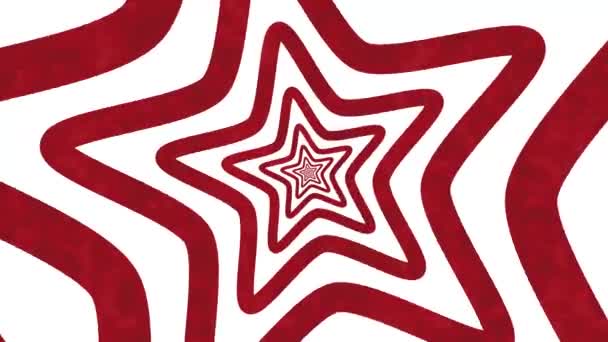 Aminación Líneas Rojas Estrellas Fondo Radial Con Diferentes Diseños Que Clip De Vídeo