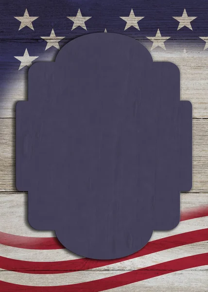 국기를 미국의 메시지를 공간으로 표시된 애국적 프레임 — 스톡 사진