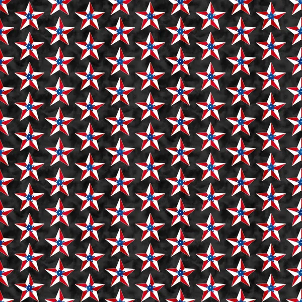 Illustration Röd Vit Och Blå Usa Flagga Stjärnor Mönster Bakgrund — Stockfoto