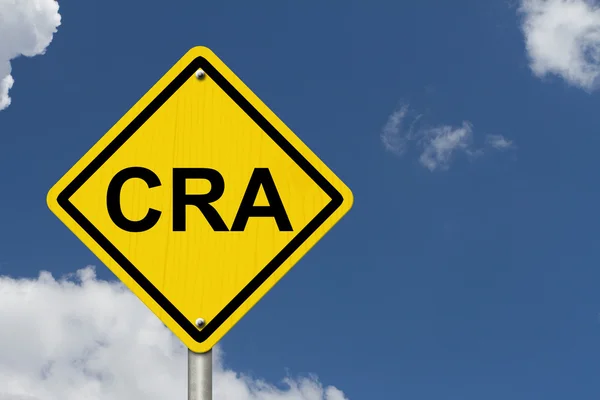 CRA Попереджувальний знак — стокове фото