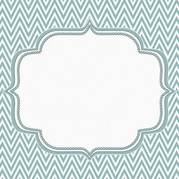 Blue and White Chevron Zigzag Frame Background — Stock Photo, Image