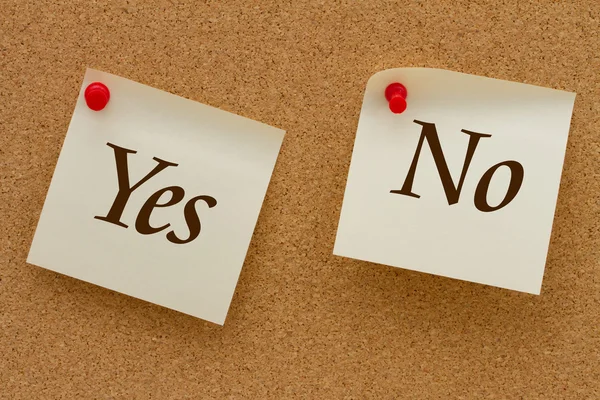 Sim versus Não — Fotografia de Stock