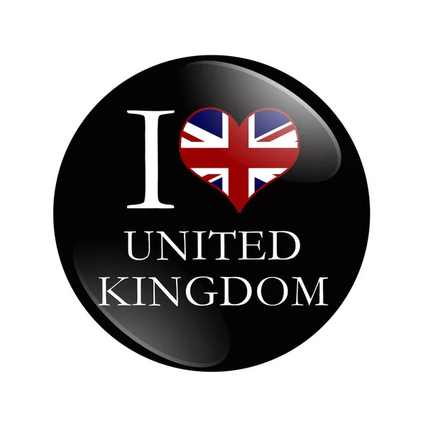 I Love United Kingdom button — Stock Photo, Image