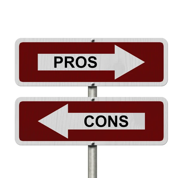 Pros versus Cons — Stock Photo, Image
