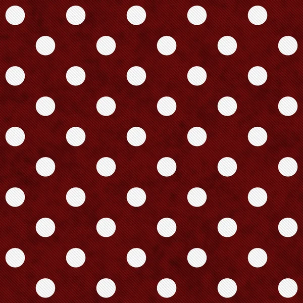 Rode en witte grote polka dots patroonherhaling achtergrond — Stockfoto