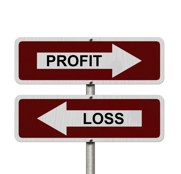 Profit versus Loss — Stock Photo, Image
