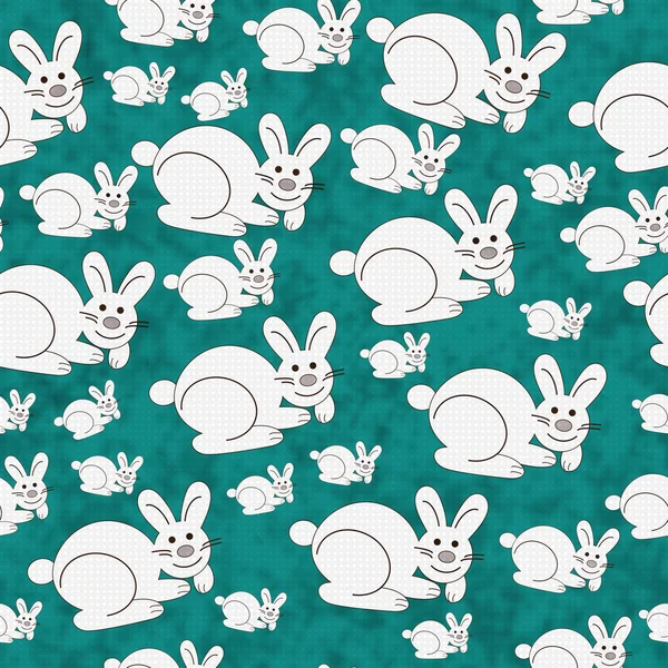 Tal and White Bunny Textured Fabric Repeat Pattern Background — стоковое фото