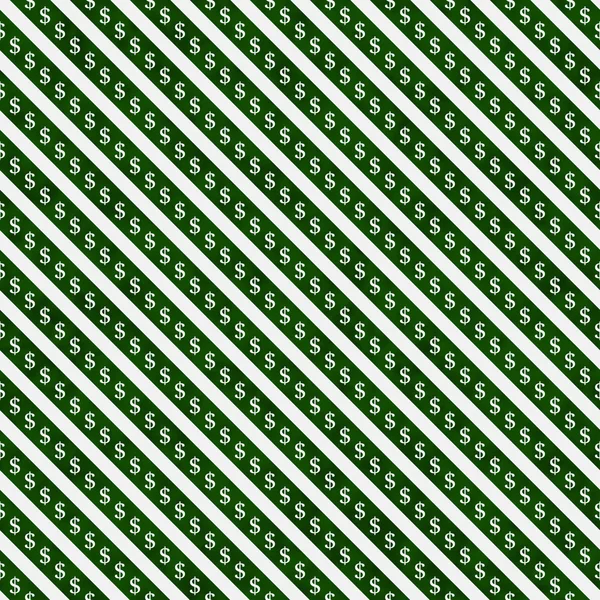 녹색과 흰색 달러 기호 및 줄무늬 패턴 반복 backgrou — 스톡 사진