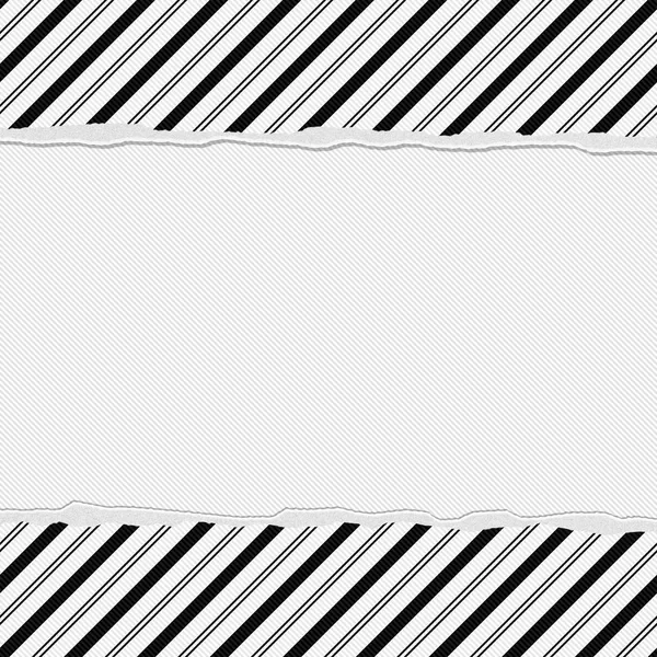 Black and White Striped Frame with Torn Background — Stock Photo, Image