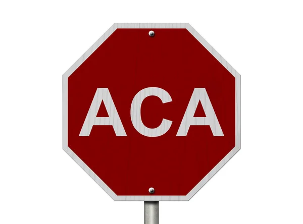 Aca stoppskylt — Stockfoto