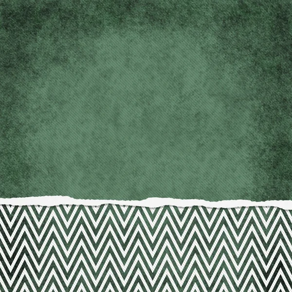 Praça Verde e Branco Zigzag Chevron rasgado Grunge Textured Backg — Fotografia de Stock