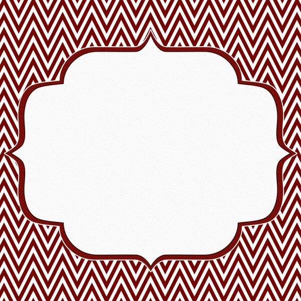 Vermelho e branco Chevron Zigzag Frame fundo — Fotografia de Stock