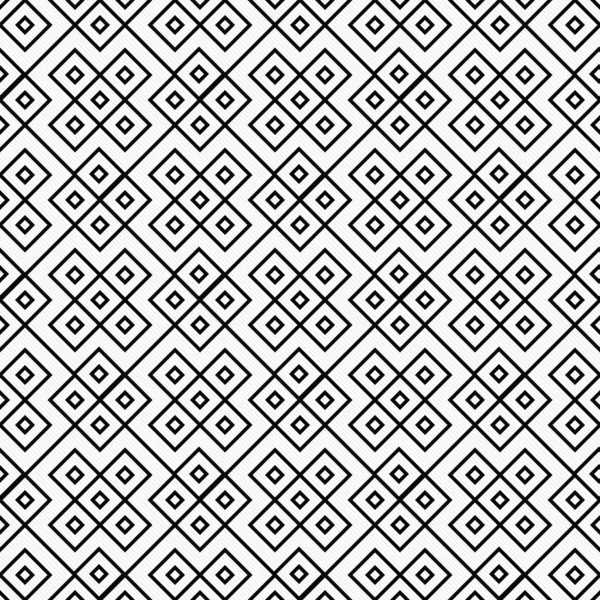 Black and White Square Geometric Repeat Pattern Background — Stock Photo, Image