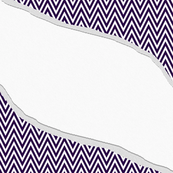 Purple and White Chevron  Zigzag Frame with Torn Background — Stock Photo, Image