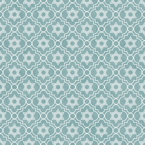 파란색과 흰색 스타 데이비드의 반복 패턴 배경 — 스톡 사진