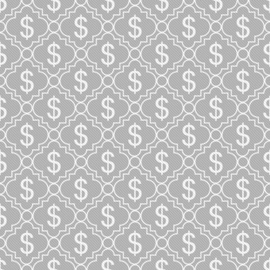 dolar işareti gri ve beyaz desen tekrar arka plan