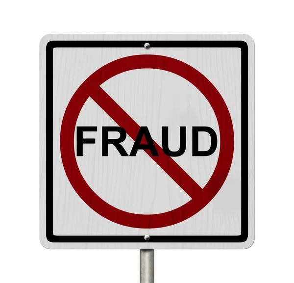 No Fraud Sign — Stock Photo, Image