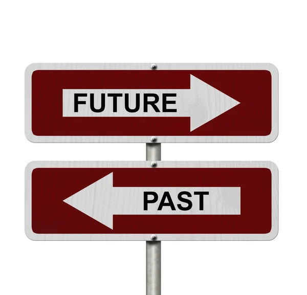 Zukunft versus Vergangenheit — Stockfoto