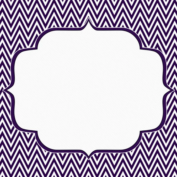 Purple and White Chevron Zigzag Frame Background — Stock Photo, Image