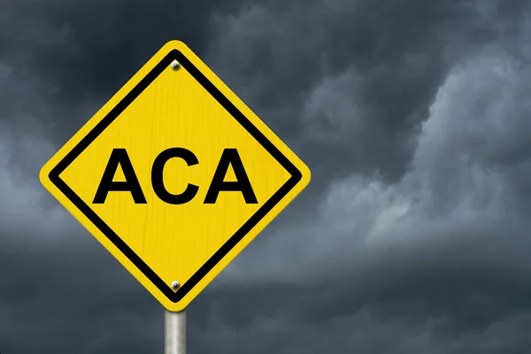 ACA Warning Sign — Stock Photo, Image