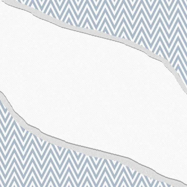 Cadre Chevron Zigzag bleu et blanc avec fond déchiré — Photo