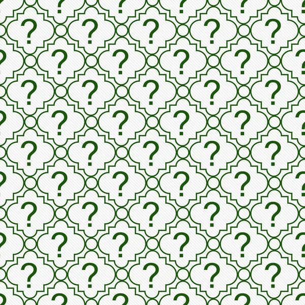 Green and White Question Mark Symbol Pattern Repeat Background — Stock Photo, Image