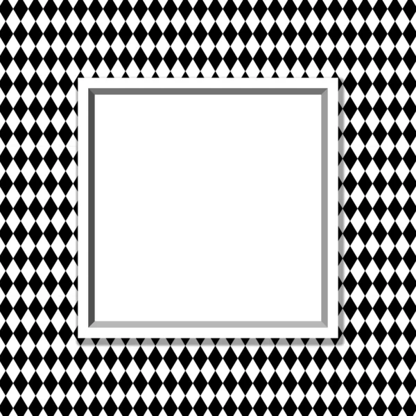 Black and White Diamond Background with Frame