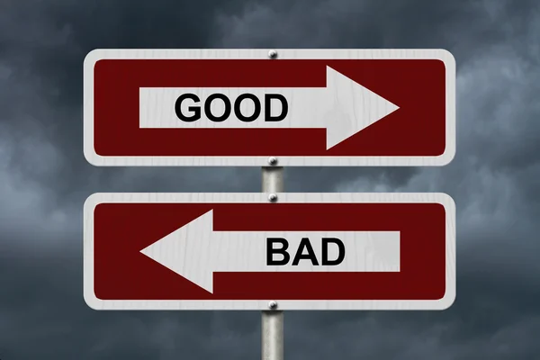 Good versus Bad — Stock Photo, Image