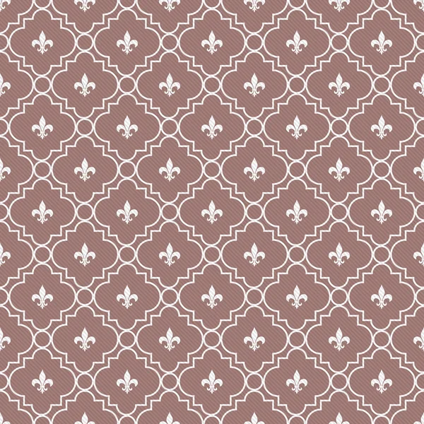 White and Maroon Fleur-De-Lis Pattern Textured Fabric Background — Stock Photo, Image