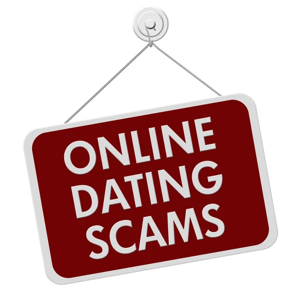 Online Dating Scam Sign — Stock Photo, Image