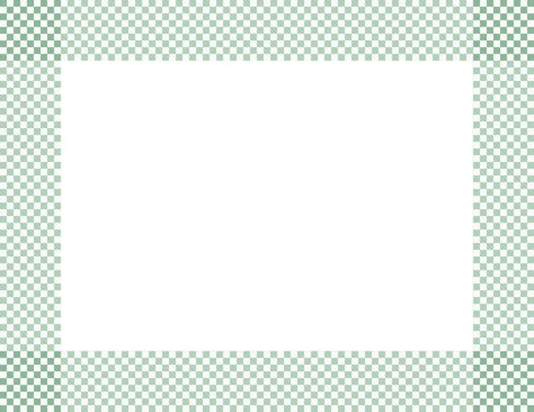 Quadro checkered verde e branco claro — Fotografia de Stock