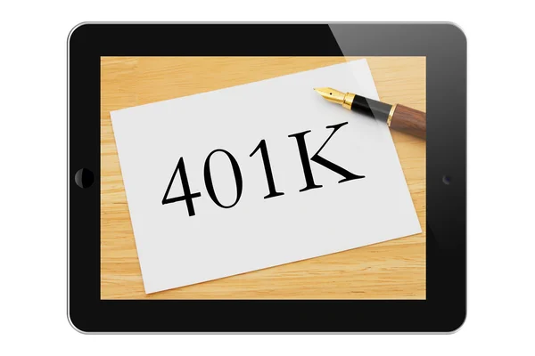 Managing your 401k Online — Stock Photo, Image