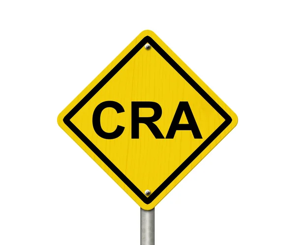 Cra 警告标志 — 图库照片