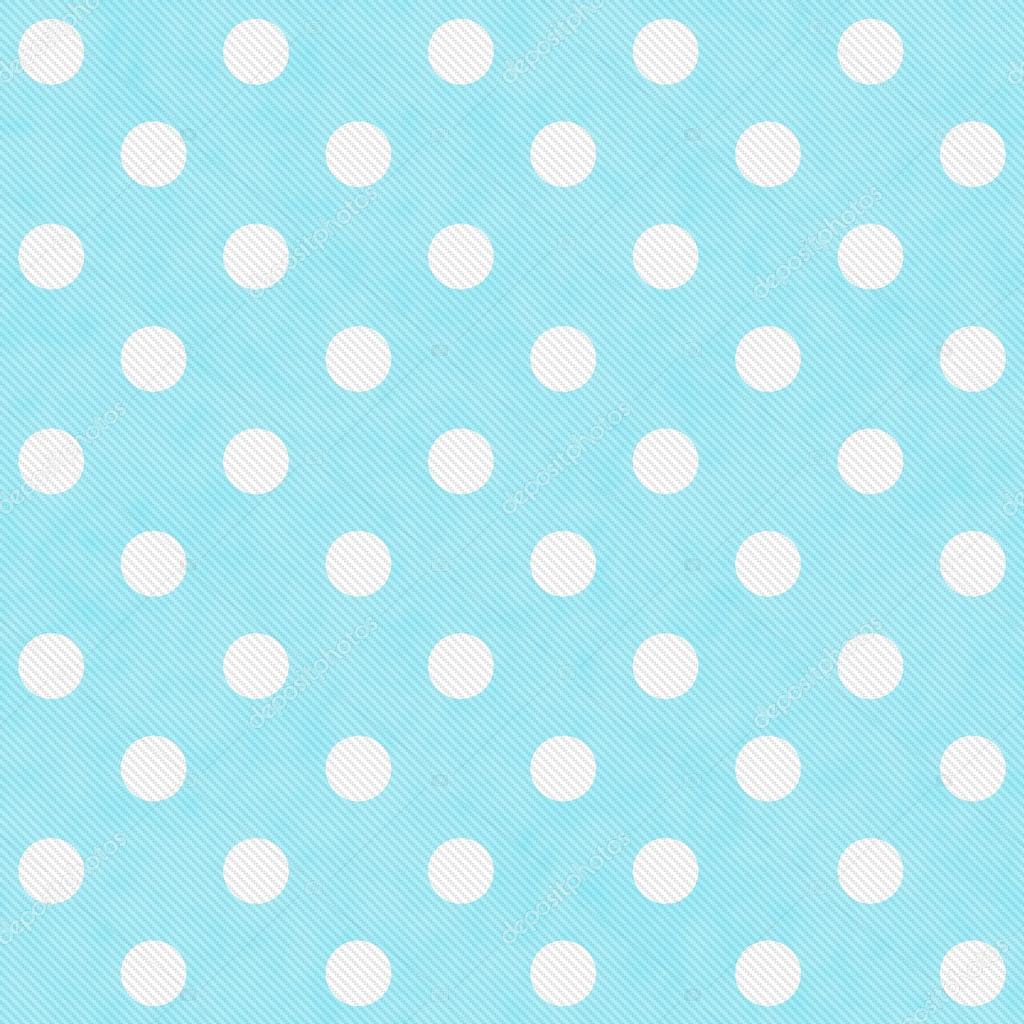 Teal and White Large Polka Dots Pattern Repeat Background