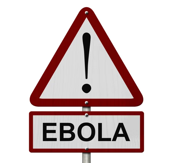 Znak Uwaga Ebola — Zdjęcie stockowe