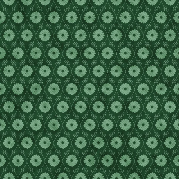 Green Flower Repeat Pattern Background — Stock Photo, Image