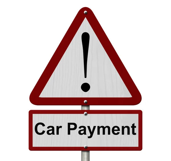 Signe d'avertissement de paiement de voiture — Photo