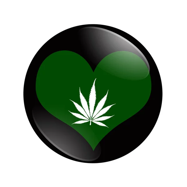 Kocham przycisk marihuany — Zdjęcie stockowe