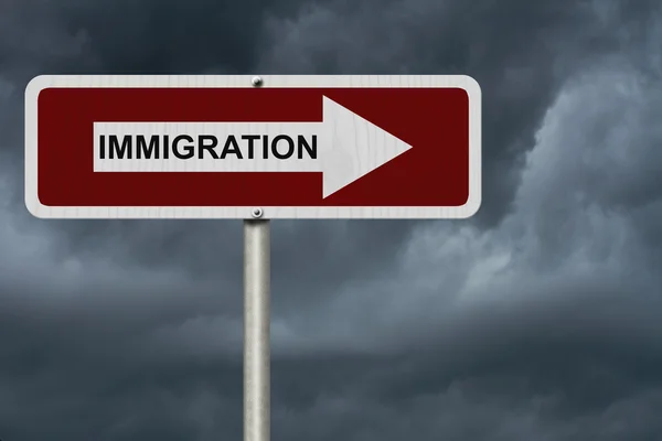 De weg naar immigratie — Stockfoto