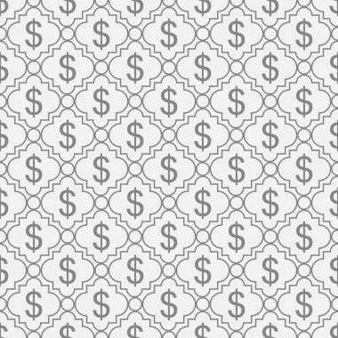 dolar işareti gri ve beyaz desen tekrar arka plan