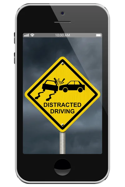 Warning of Distracted Driving — Stock Photo, Image