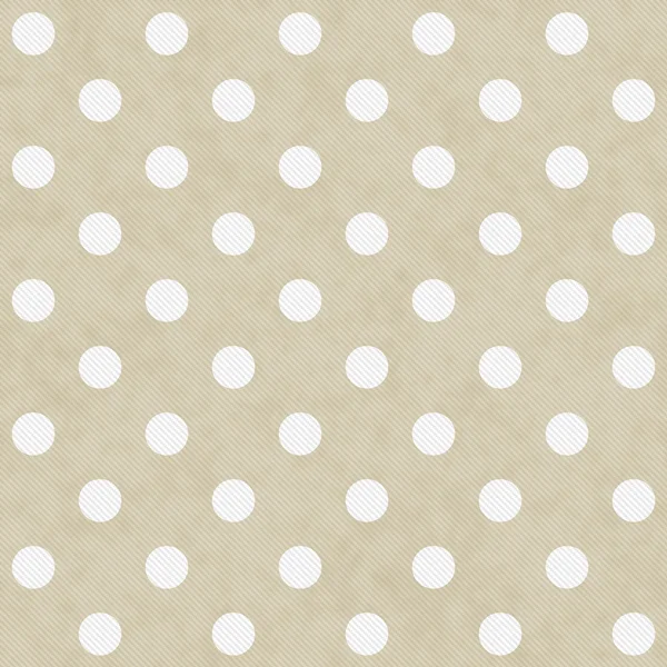 Beige en wit groot Polka Dots patroonherhaling achtergrond — Stockfoto