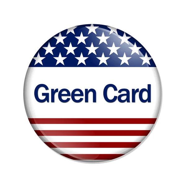 Green Card Button — Stock Photo, Image