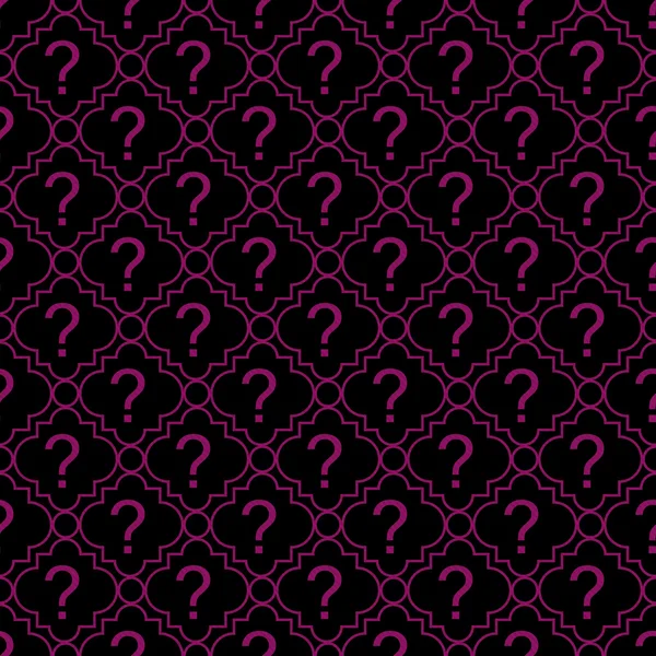 Pink and Black Question Mark Symbol Pattern Repeat Background — Stock Photo, Image