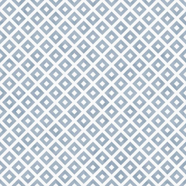 Azul e branco Diagonal quadrados azulejos padrão repetir fundo — Fotografia de Stock