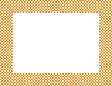 Turuncu ve beyaz kareli çerçeve