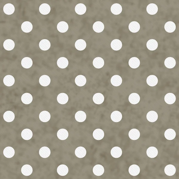 Brown e branco grande bolinhas padrão repetir fundo — Fotografia de Stock